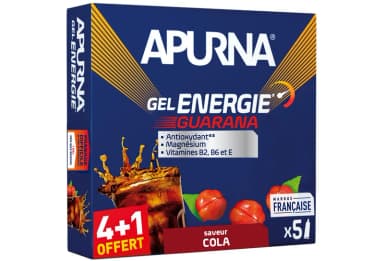 Apurna Étui gels énergie Guarana - Cola 4+1