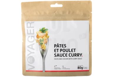 Voyager Pâtes et poulet sauce curry