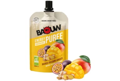 Baouw Purée énergétique Bio Mangue - Passion - Gingembre