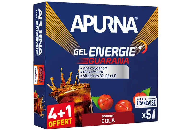 Apurna Apurna Étui gels énergie Guarana - Cola 4+1