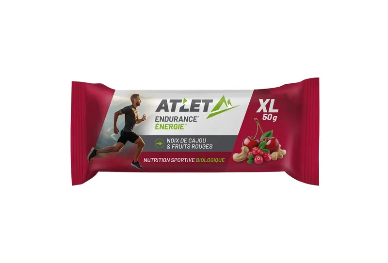 Atlet Atlet Barre Énergétique Biologique 50 g Noix de cajou et Fruits rouges