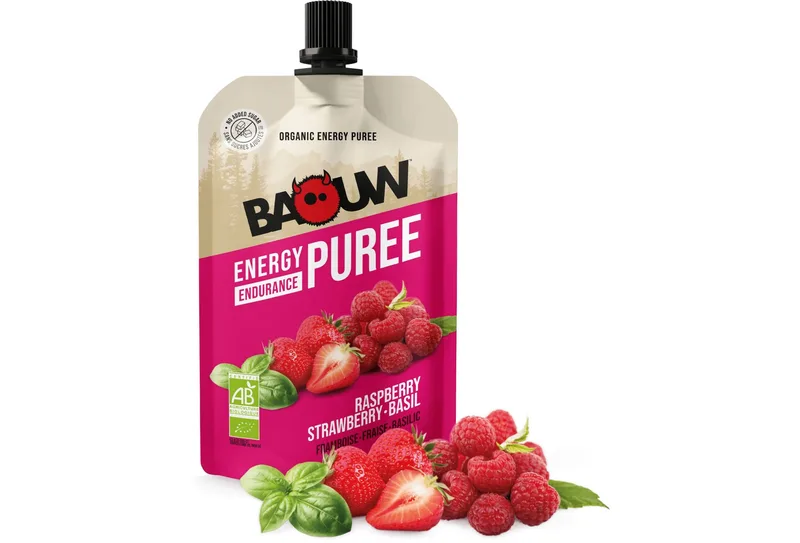 Baouw Baouw Purée nutritionnelle bio - Framboise - Fraise - Basilic