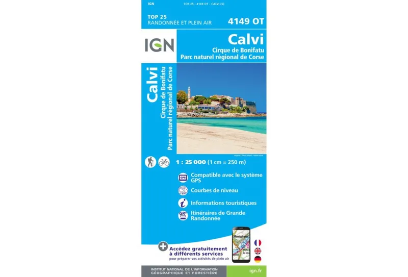 Carte IGN Carte IGN Calvi 4149OT