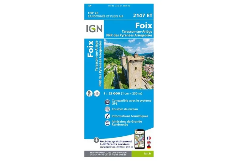 Carte IGN Carte IGN Foix 2147ET