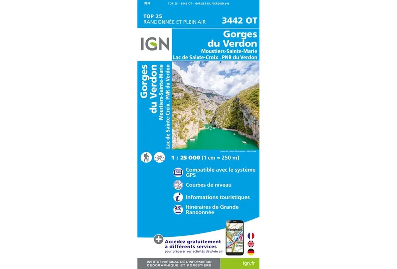 Carte IGN Carte IGN Gorges du Verdon 3442OT