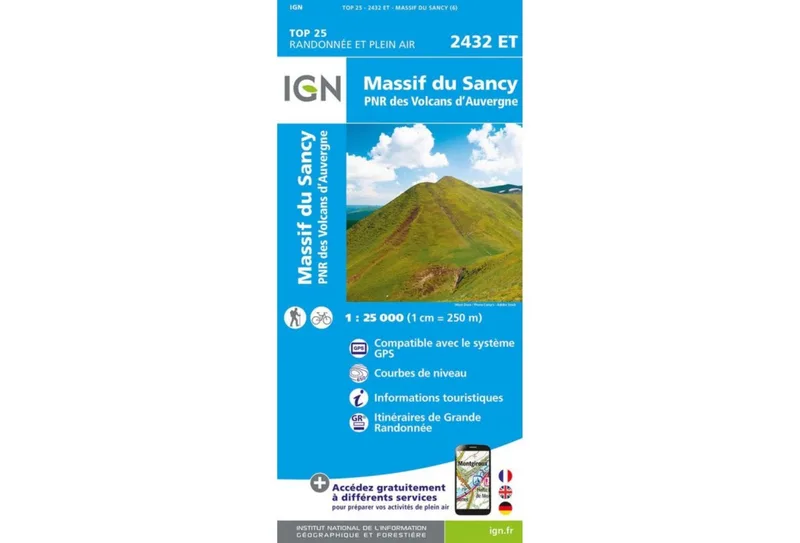 Carte IGN Carte IGN Massif du Sancy 2432ET