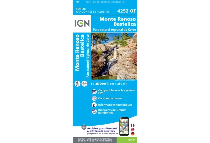 Carte IGN Carte IGN Monte Renoso Bastelica 4252OT