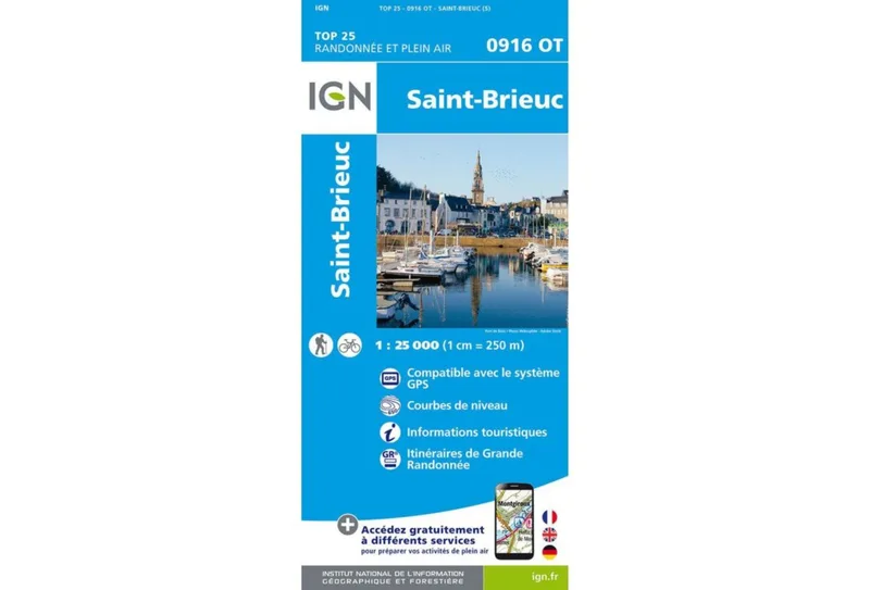 Carte IGN Carte IGN Saint-Brieuc 0916OT
