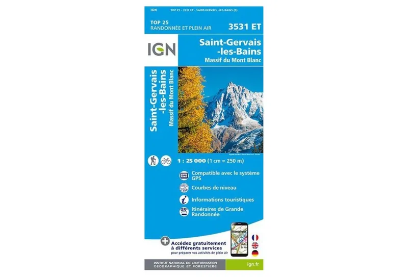 Carte IGN Carte IGN Saint-Gervais-les-Bains 3531ET