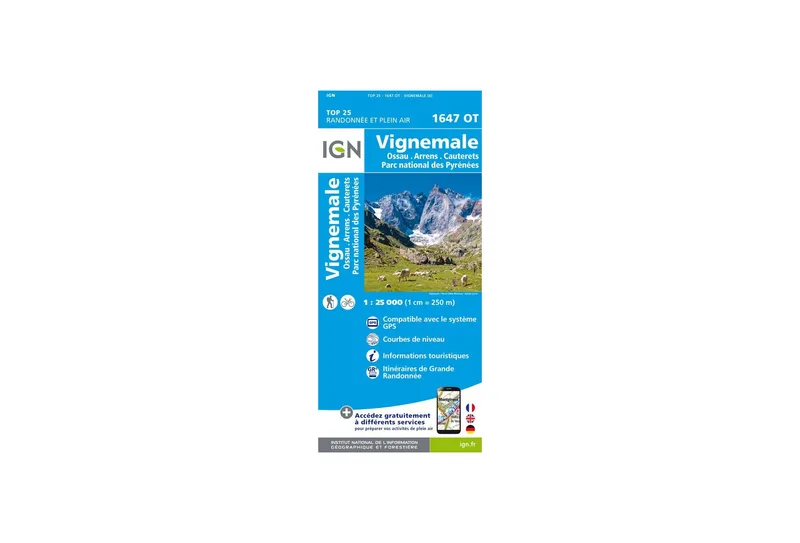 Carte IGN Carte IGN Vignemale 1647OT