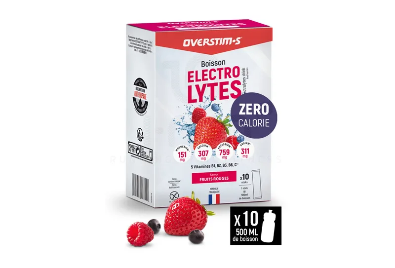 OVERSTIMS Boisson Électrolytes 80 g - Fruits rouges