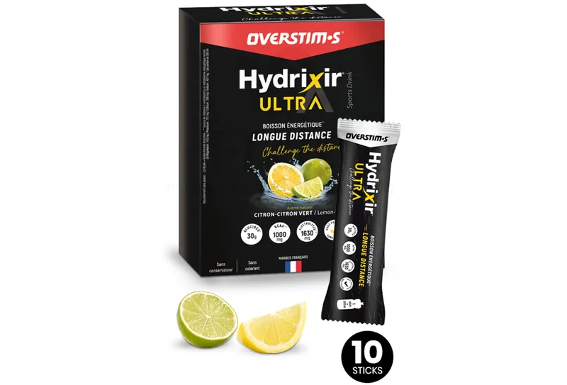 OVERSTIMS Boisson Hydrixir Ultra Citron - citron vert - 10 Sticks