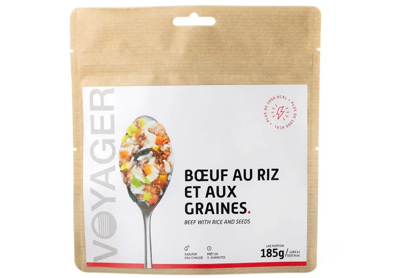 Voyager Voyager Boeuf au riz et aux graines