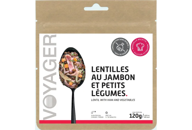 Voyager Voyager Lentilles au jambon et petits légumes
